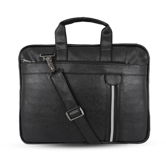 Black classic design laptop bag with comfortable handle (LB367) (8836306764078)