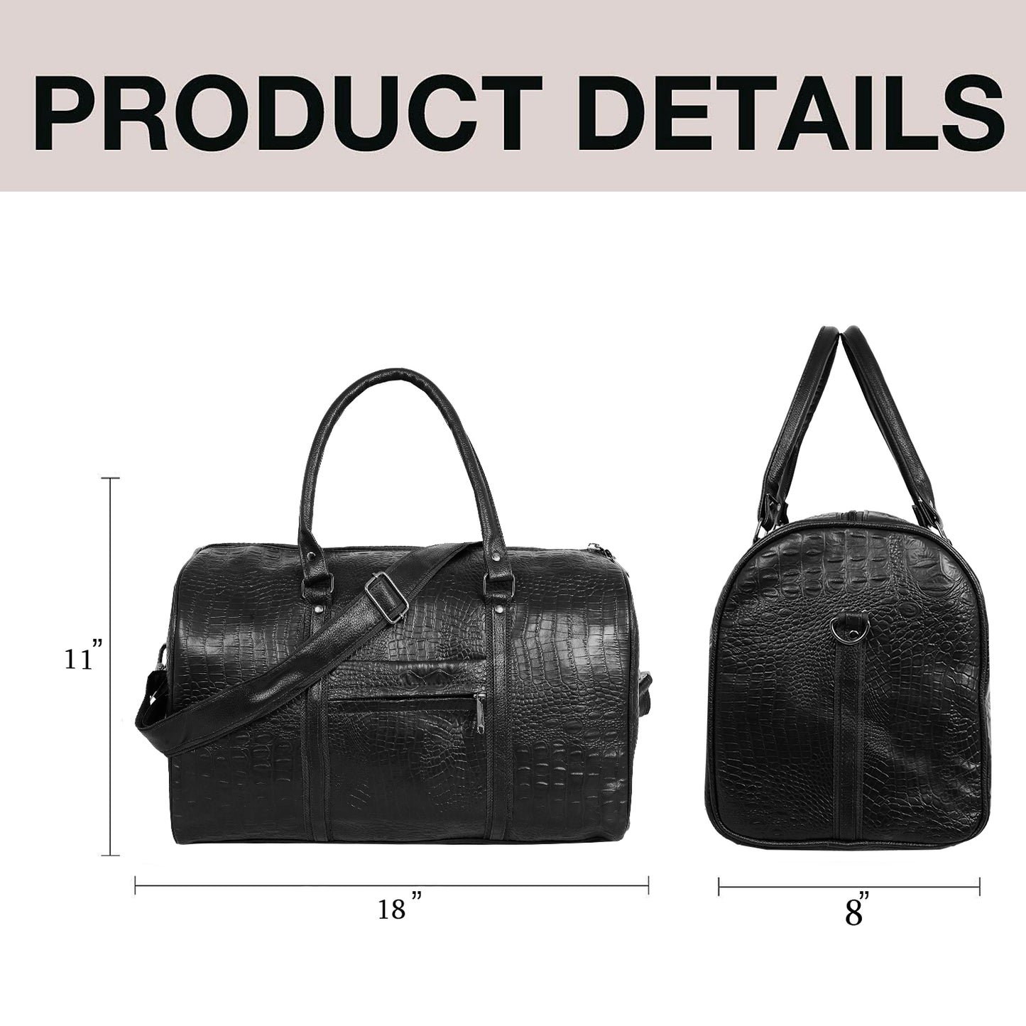 MONTBOLD CROCO DUFFEL BAG DB416 (8944961913134)