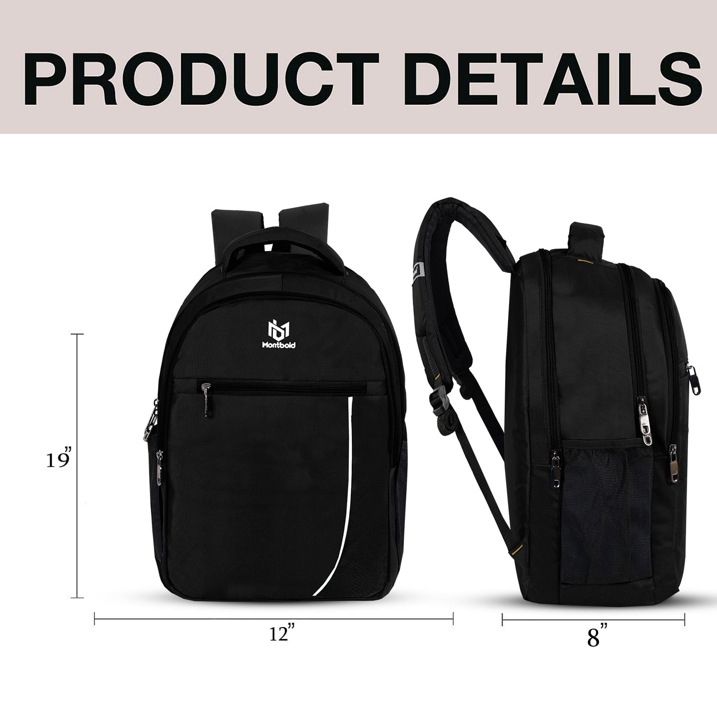 MONTBOLD PREMIUM BACKPACK WITH LAPTOP COMPERTMENT (BP118) (8896978616622)