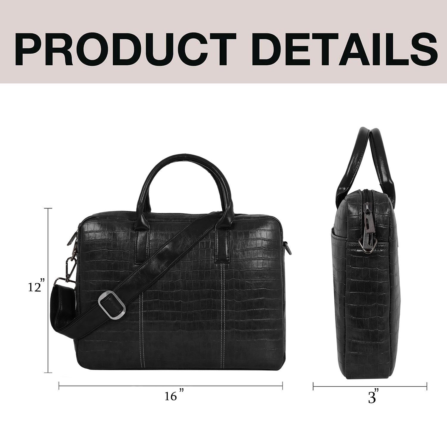 LAPTOP BAG #LB342 14*10 " CROCO DESIGN (8945371447598)