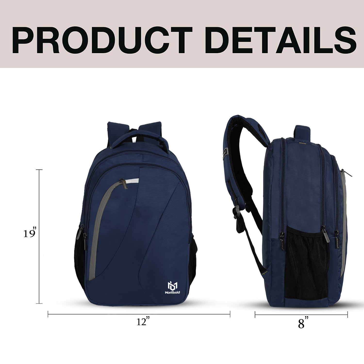 MONTBOLD BACKPACK WITH LAPTOP COMPARTMENT (BP121) (8931487908142)