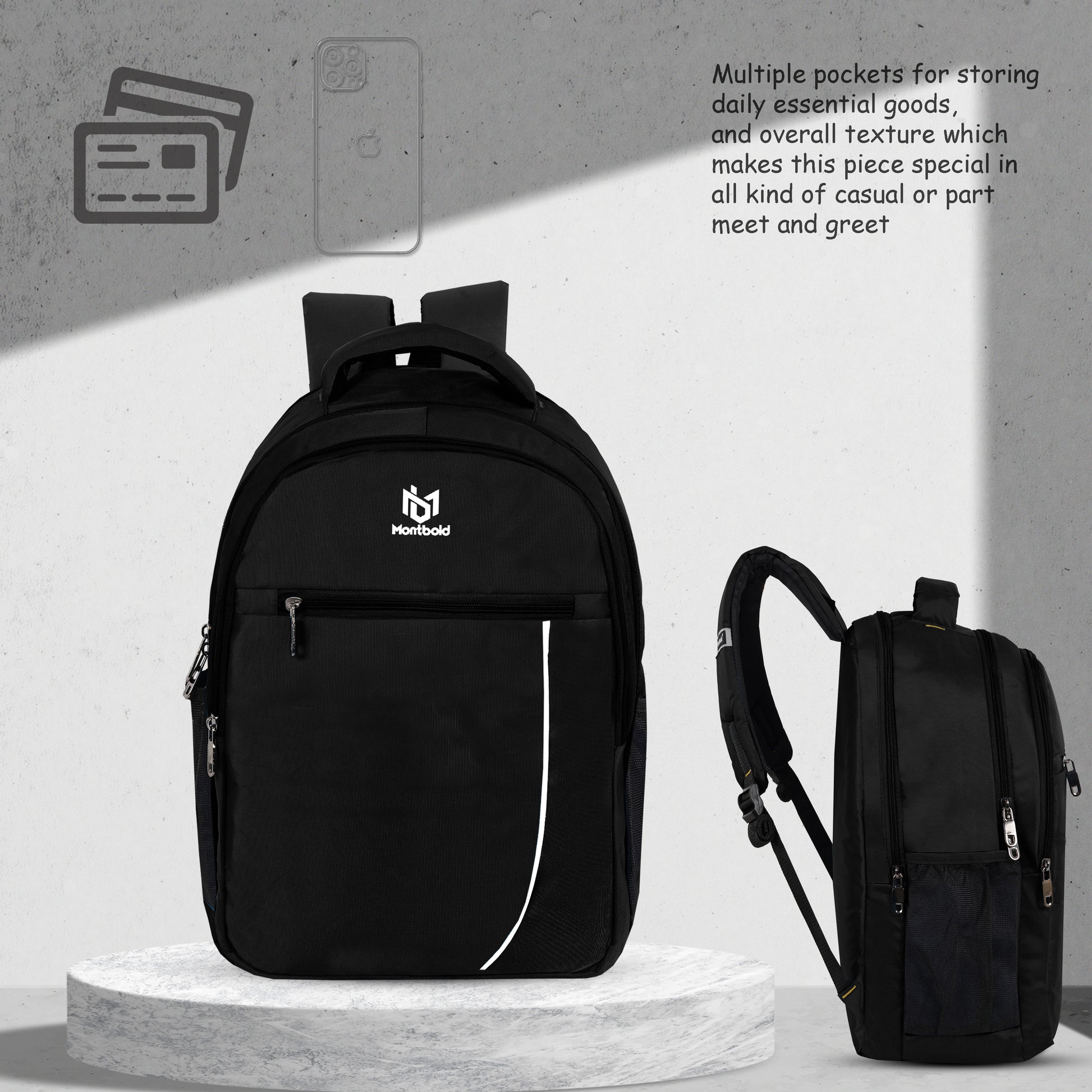 MONTBOLD PREMIUM BACKPACK WITH LAPTOP COMPERTMENT (BP118) (8896978616622)