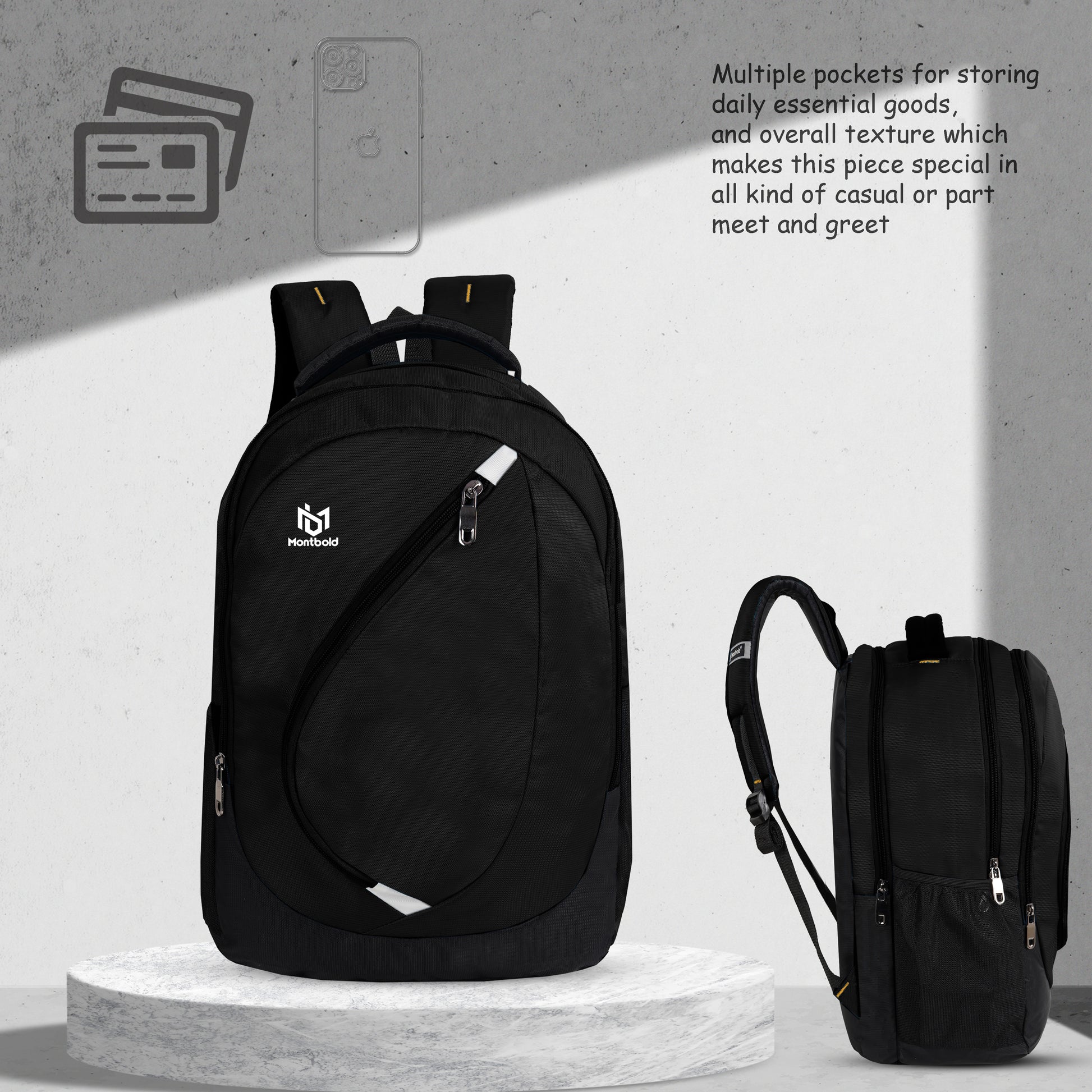 MONTBOLD PREMIUM BACKPACK WITH LAPTOP COMPERTMENT (BP119) (8896999391534)