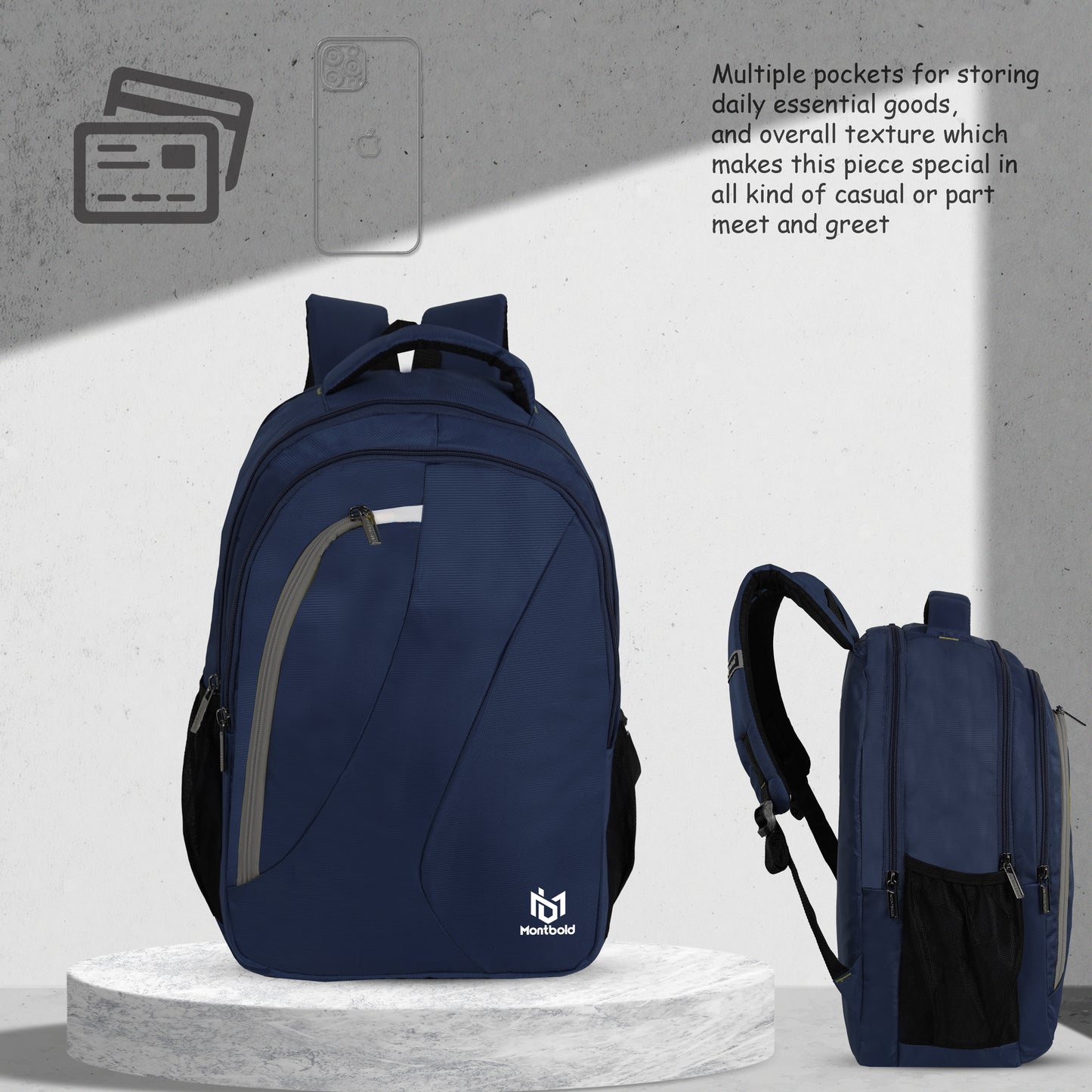 MONTBOLD BACKPACK WITH LAPTOP COMPARTMENT (BP121) (8931487908142)